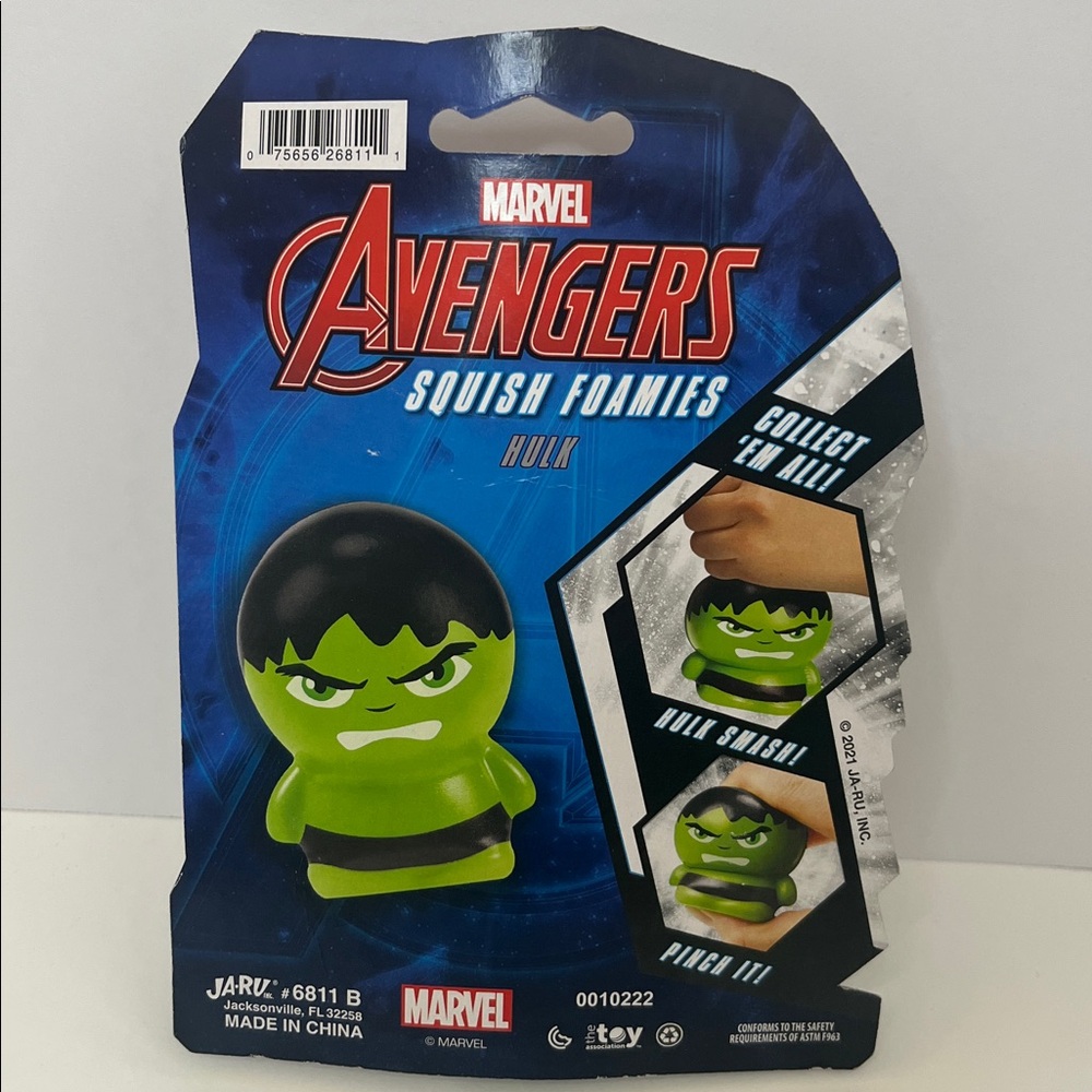 5 set Marvel Avengers Squish Foamies - Blue Captain America & Green Hulk - Picture 5 of 5